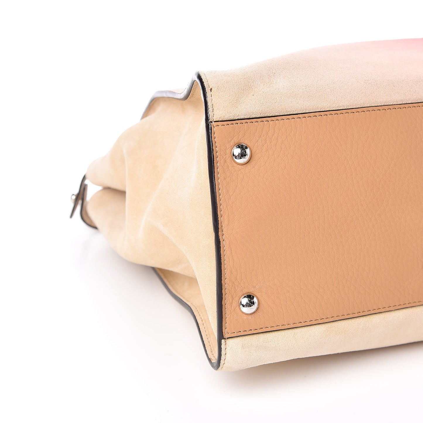 Suede Airbrushed Large Peekaboo Iconic Satchel Multicolor