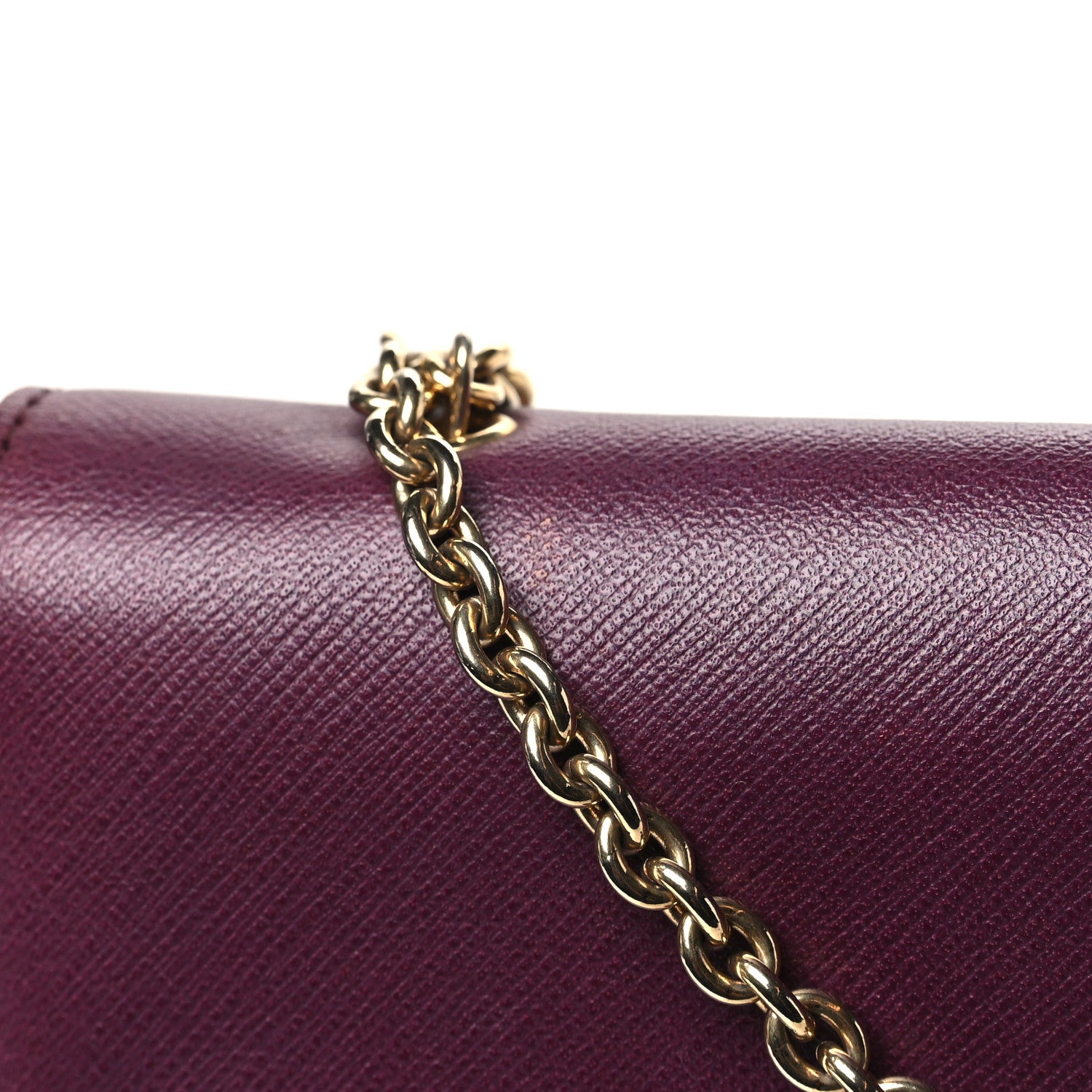 Salvatore Ferragamo Calfskin Vara Bow Chain Flap Crossbody Burgundy 11 of 11