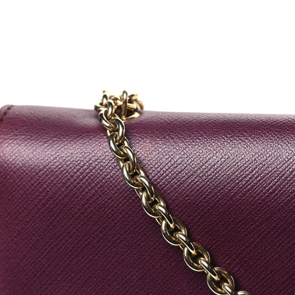 Salvatore Ferragamo Calfskin Vara Bow Chain Flap Crossbody Burgundy 11 of 11