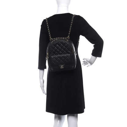 Chanel Caviar Quilted Medium Zip Around Backpack Black 2 of 9
