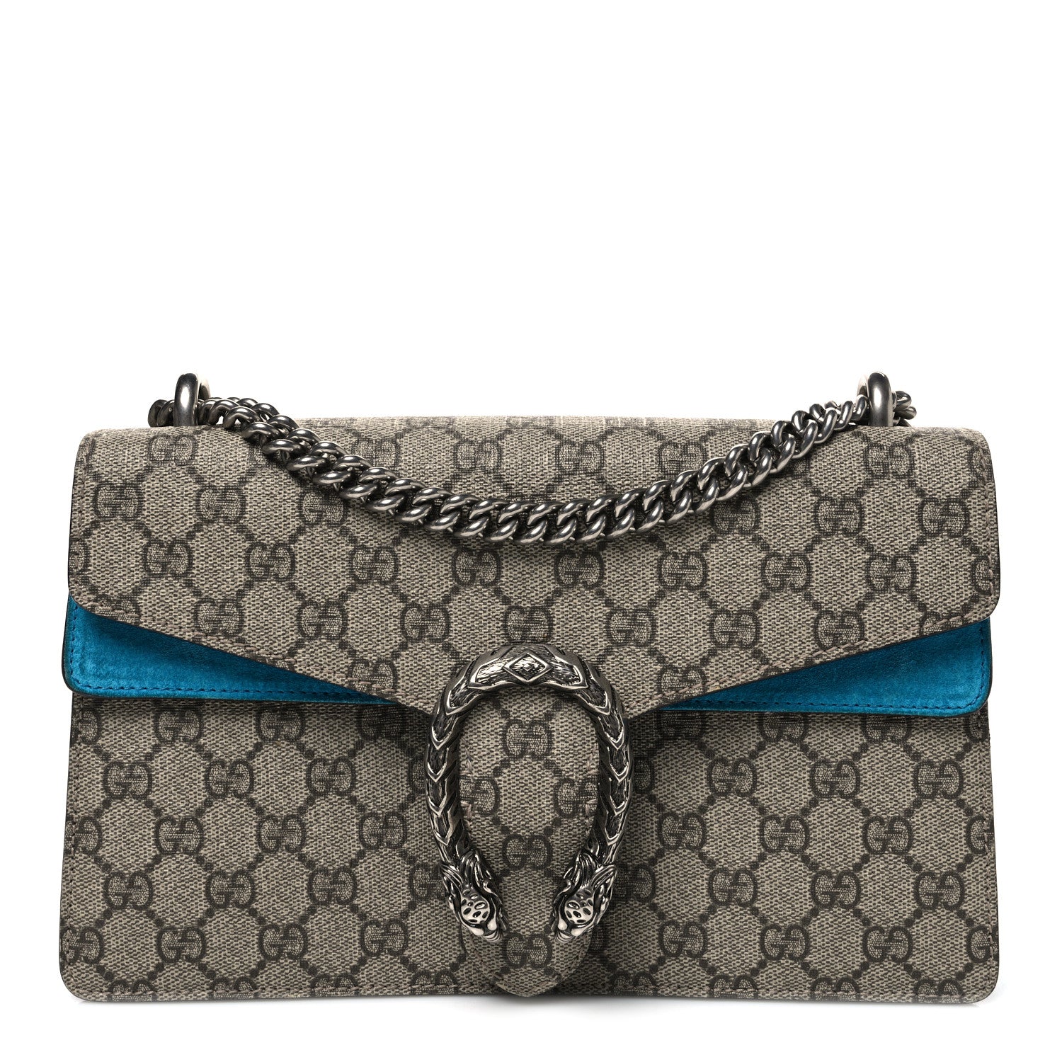 Gucci GG Supreme Monogram Small Dionysus Shoulder Bag Bright Turquoise 1 of 12