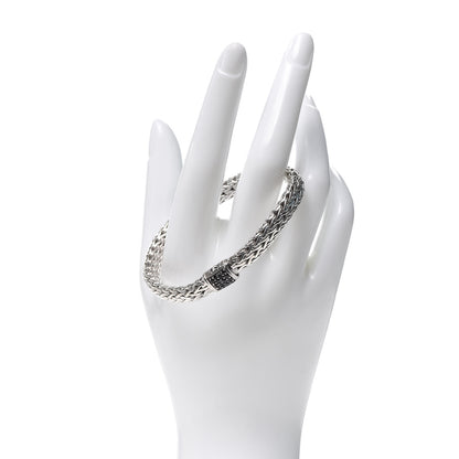 John Hardy Sterling Silver Black Sapphire 9mm Classic Chain Bracelet 2 of 4