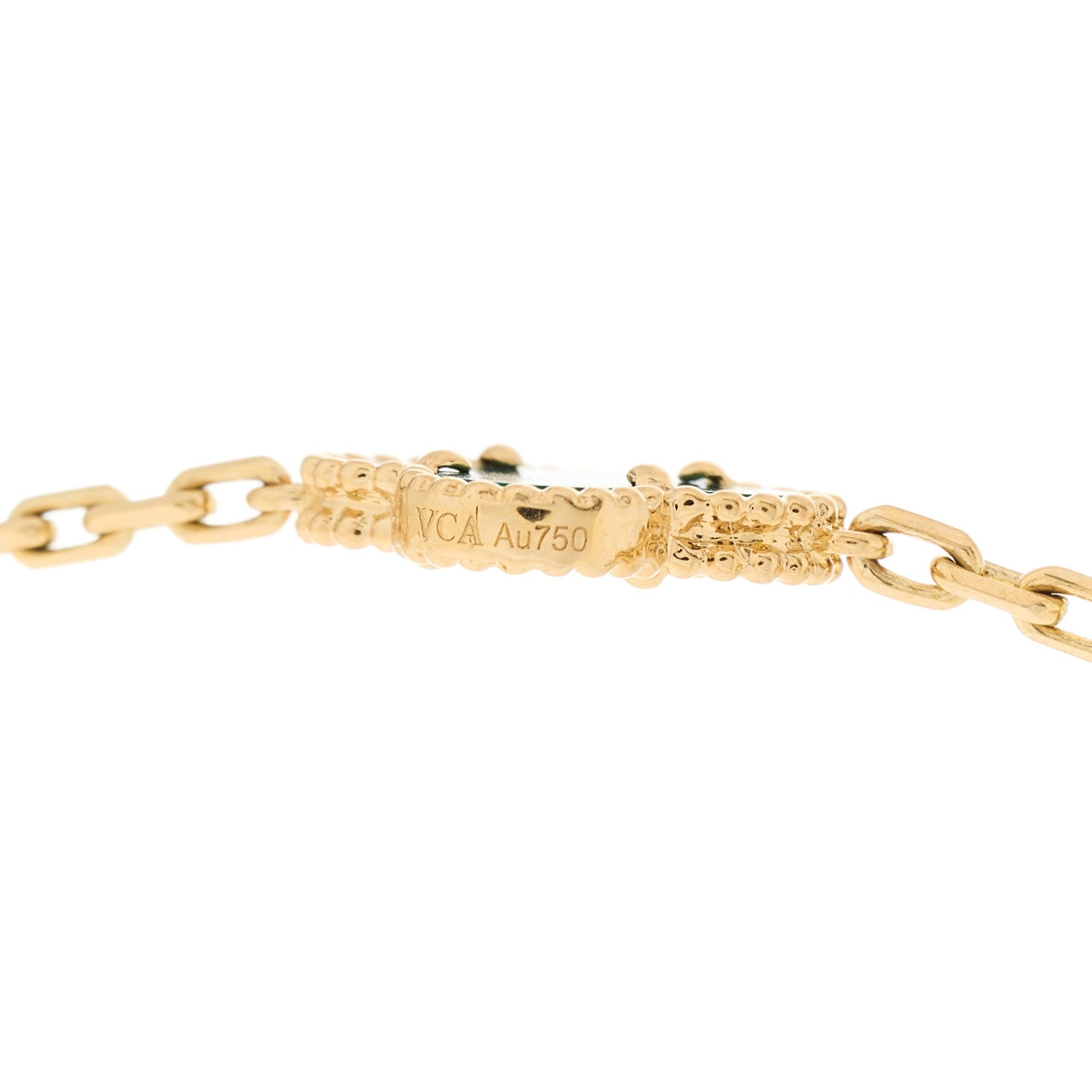 Van Cleef & Arpels 18K Yellow Gold Malachite 10 Motifs Vintage Alhambra Necklace 5 of 6