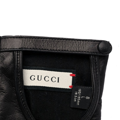 Gucci Lambskin Horsebit Gloves 8 L Black 4 of 4