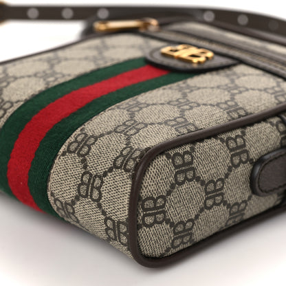 Gucci X BALENCIAGA Supreme Monogram Web Mini Ophidia Messenger Beige Ebony 9 of 10