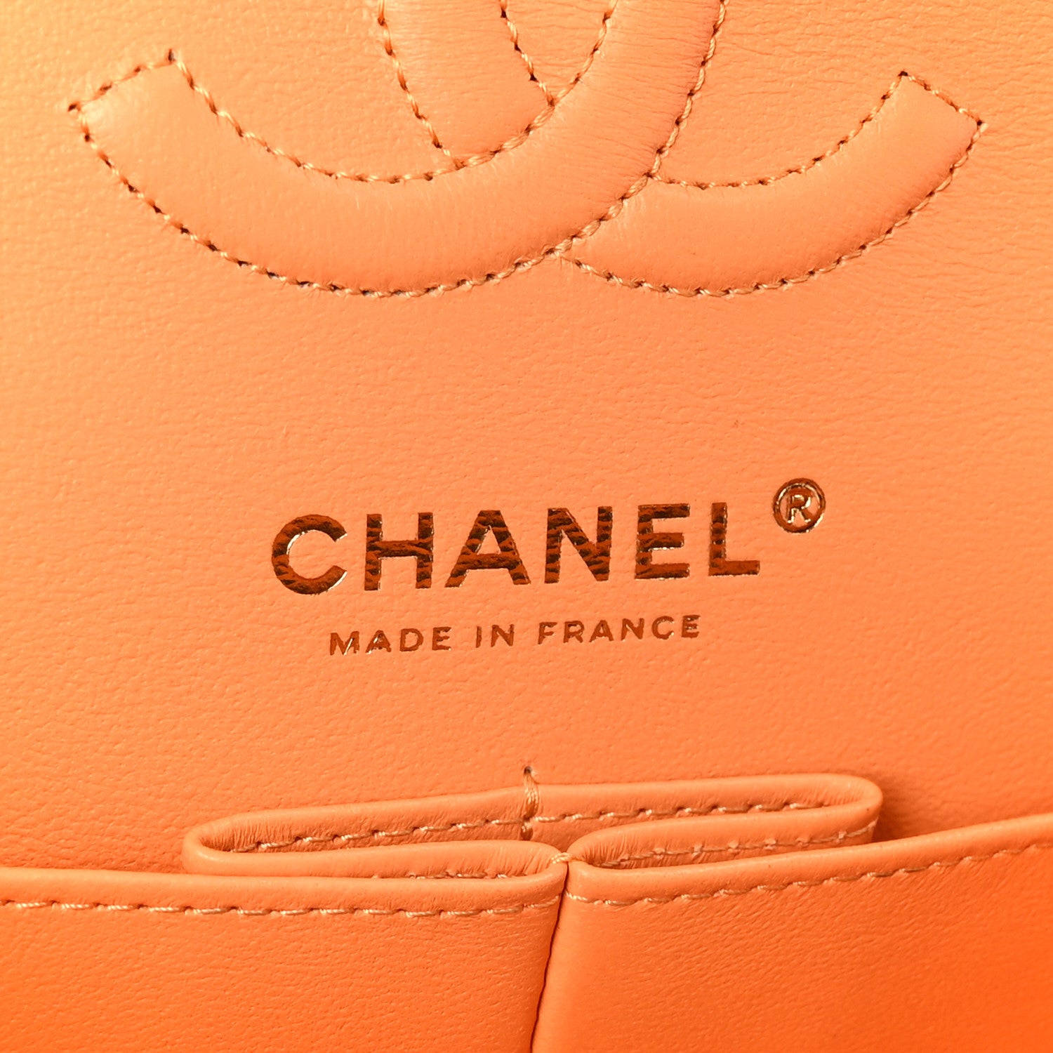 Chanel Caviar Quilted Rainbow CC Small Double Flap Orange 6 of 11