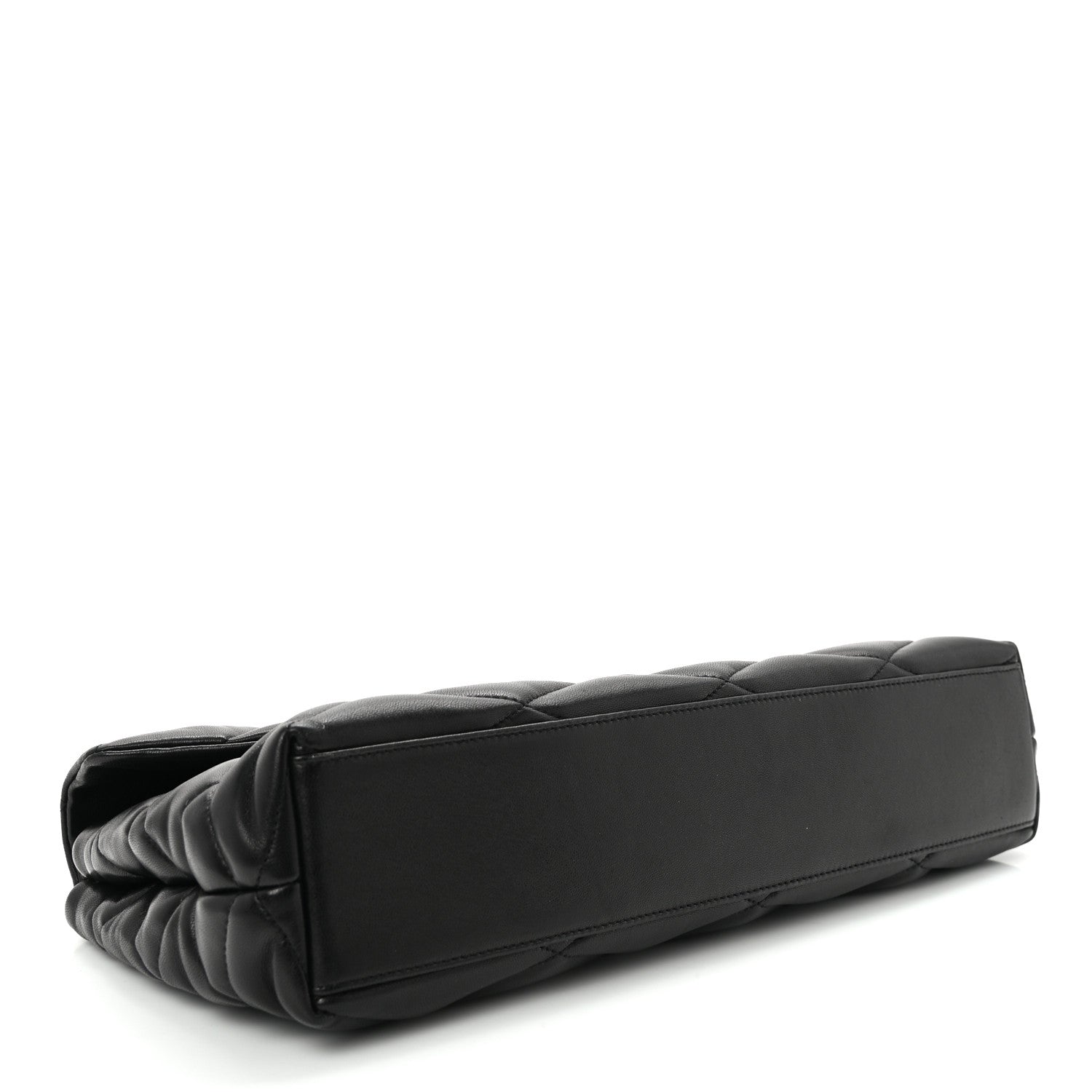 Saint Laurent Lambskin Quilted Sade Puffer Envelope Clutch Black 4 of 9