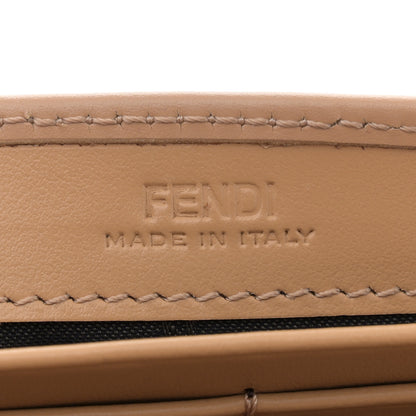 Fendi Vitello King Cruise FF Diamonds Continental Envelope Wallet On Chain Miele 7 of 14