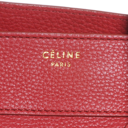 Celine Drummed Calfskin Mini Luggage Bag Red 5 of 9