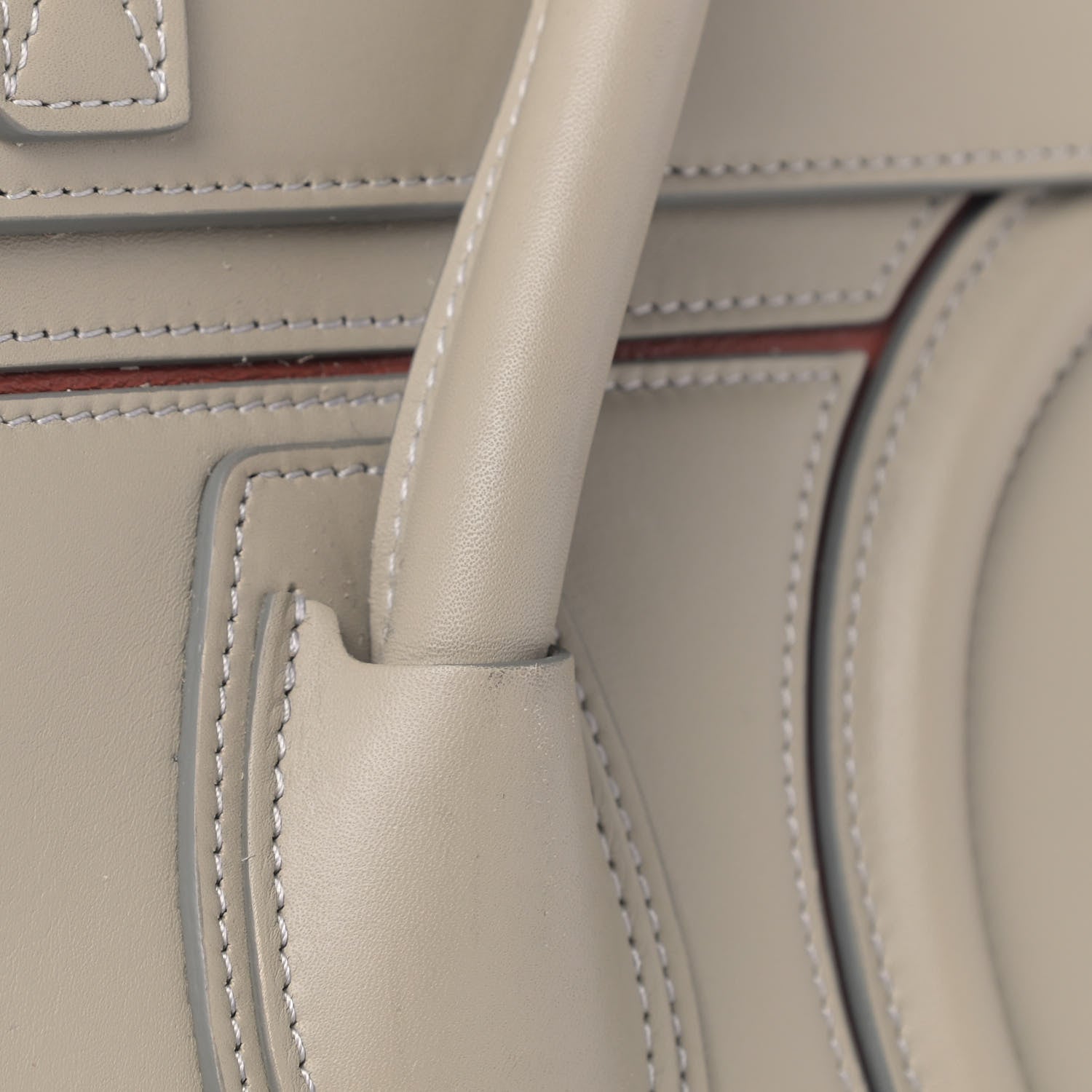 Celine Smooth Calfskin Mini Luggage Light Grey 10 of 12