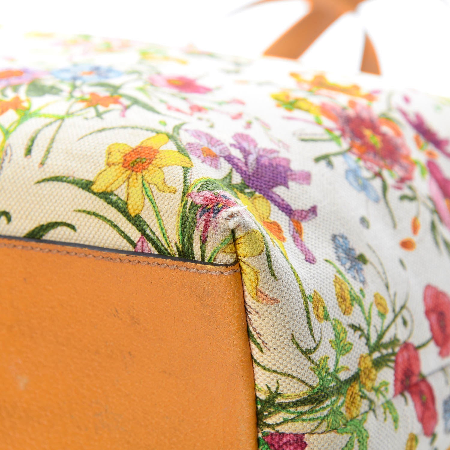 Gucci Canvas Large Floral Flora Joy Tote Yellow 11 of 17