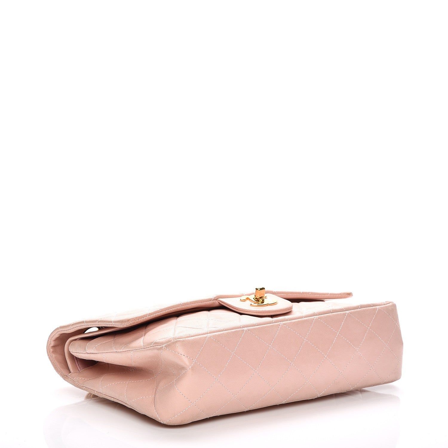 Chanel Lambskin Quilted Medium Double Flap Light Pink 15 of 17