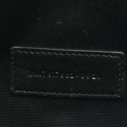 Saint Laurent Grain De Poudre Matelasse Chevron Monogram Envelope Clutch Black 7 of 10