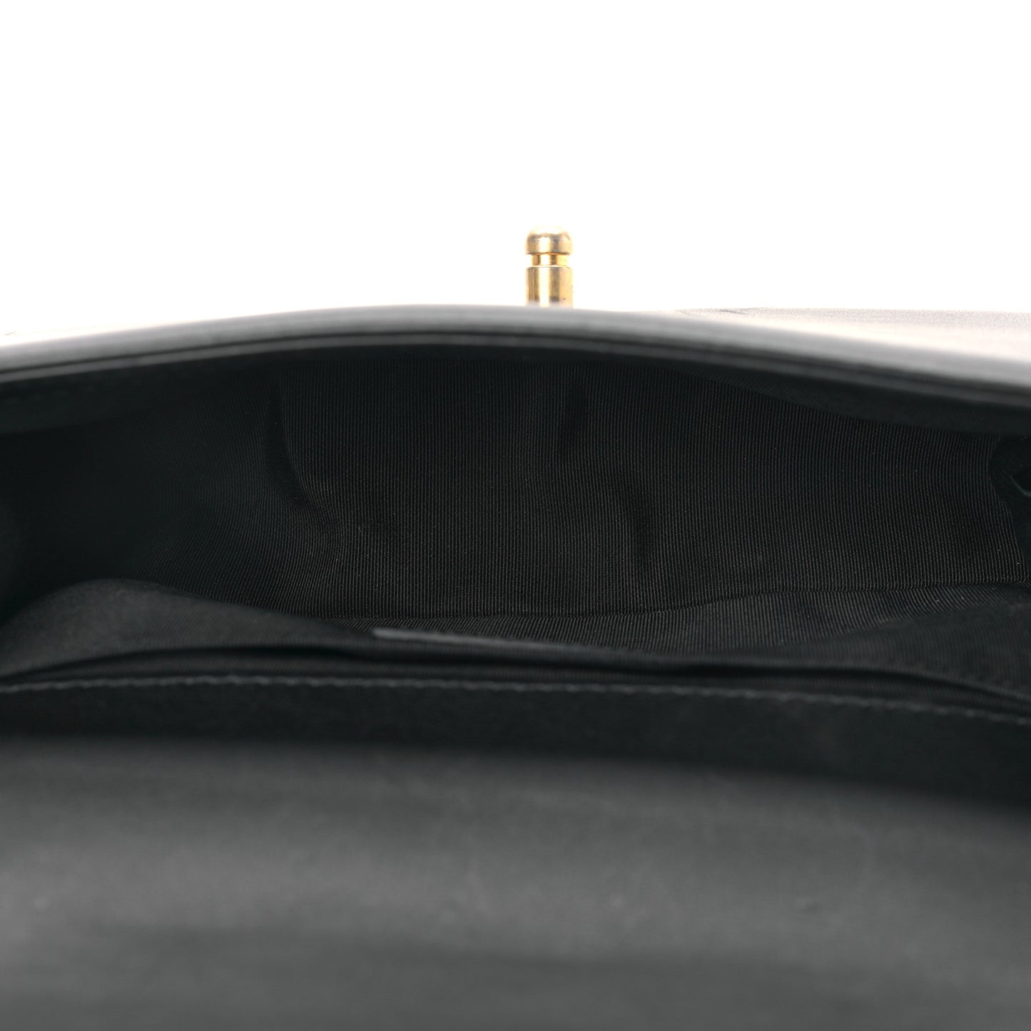 Calfskin Quilted Medium Boy Top Handle Flap Black