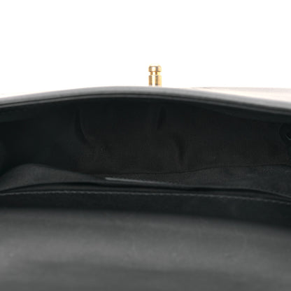Chanel Calfskin Quilted Medium Boy Top Handle Flap Black 5 of 9