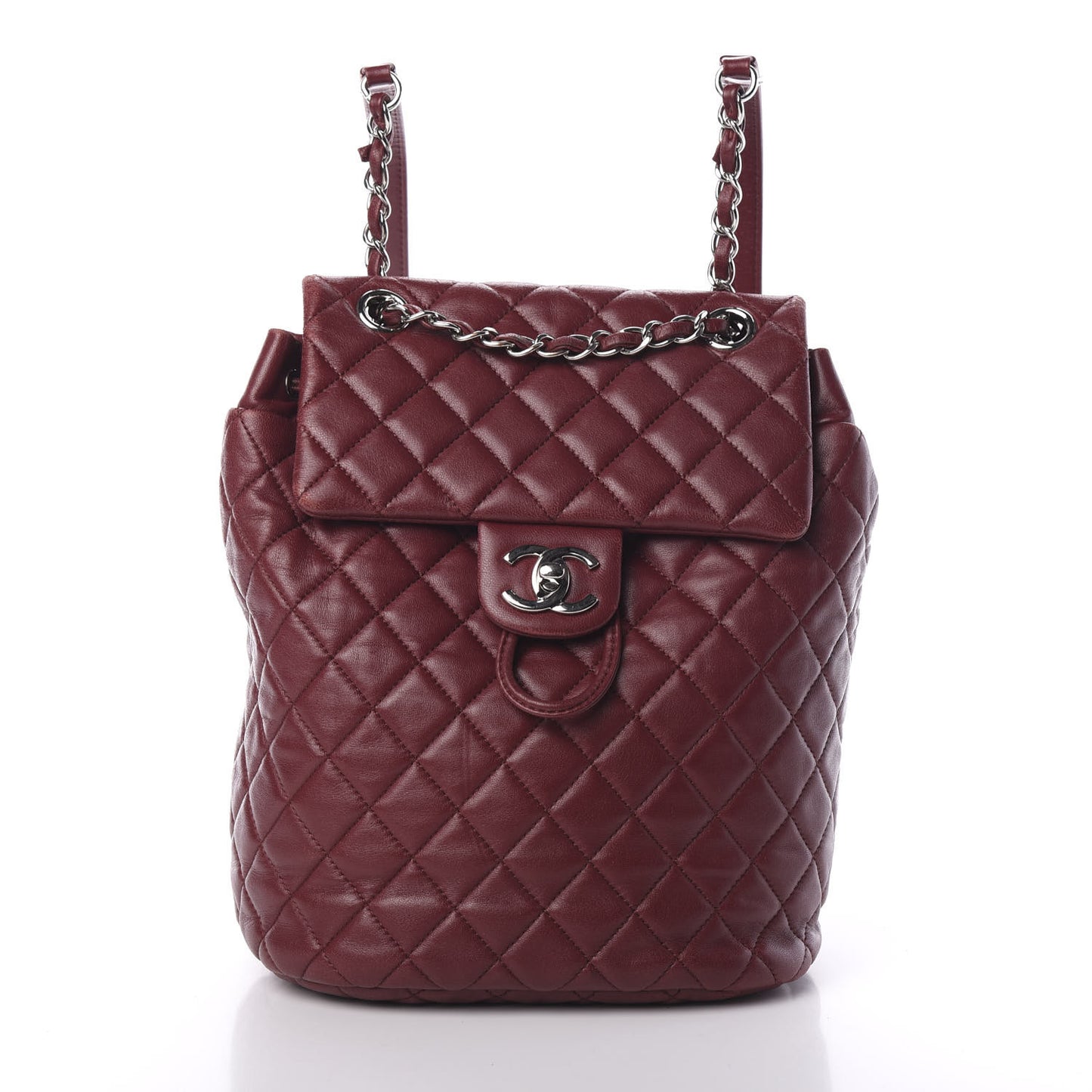Lambskin Quilted Small Urban Spirit Backpack Red
