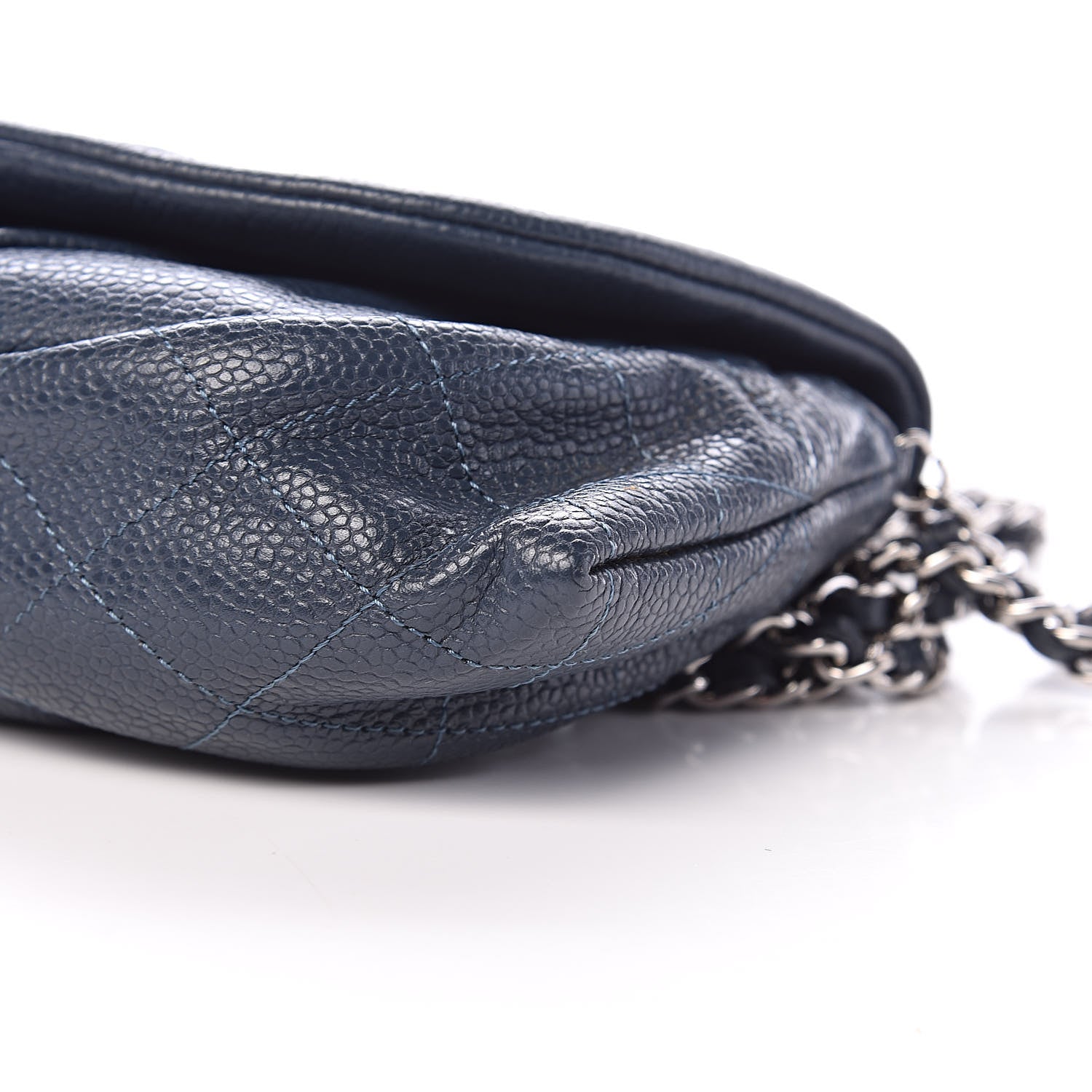 Chanel Caviar Half Moon Wallet On Chain WOC Blue 11 of 13