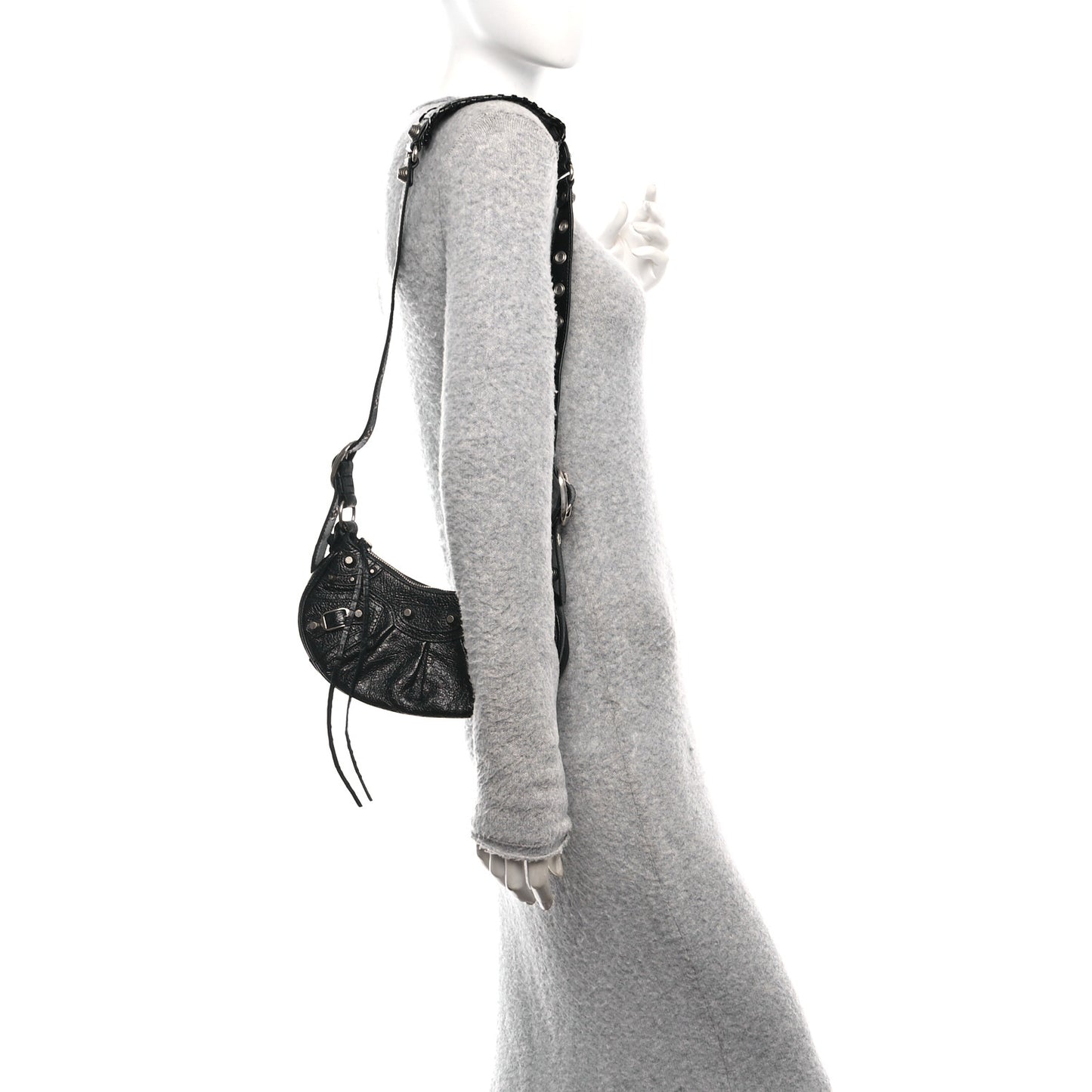 Agneau Arena Le Cagole Shoulder Bag XS Black