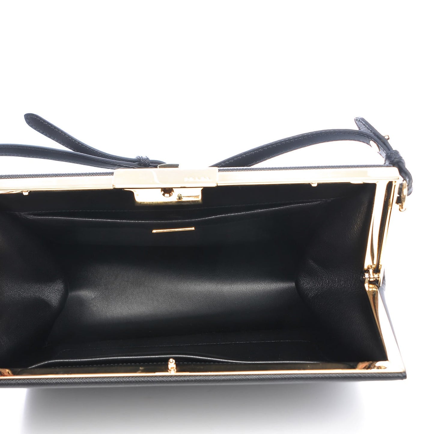 Saffiano City Calf Light Frame Bag Nero Black