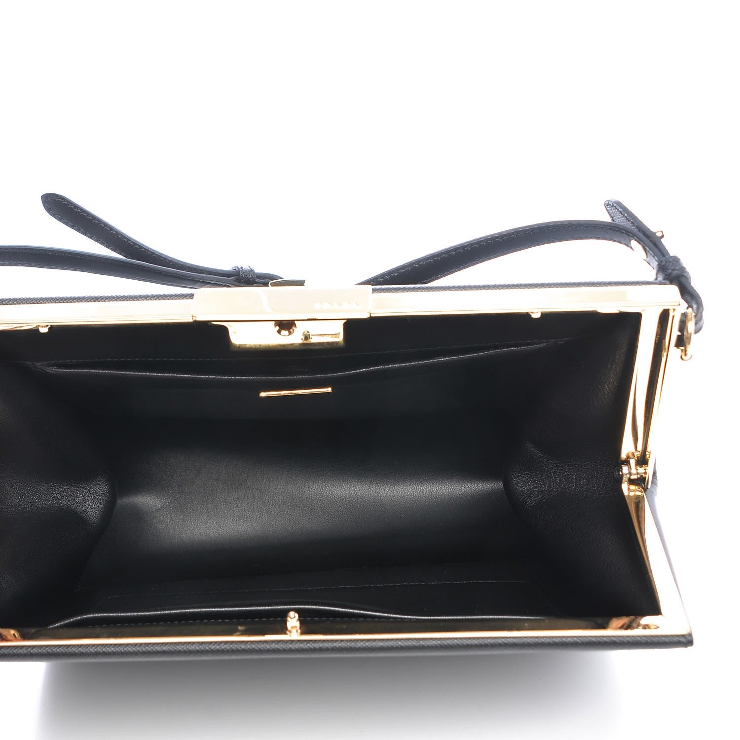 Prada Saffiano City Calf Light Frame Bag Nero Black 5 of 6