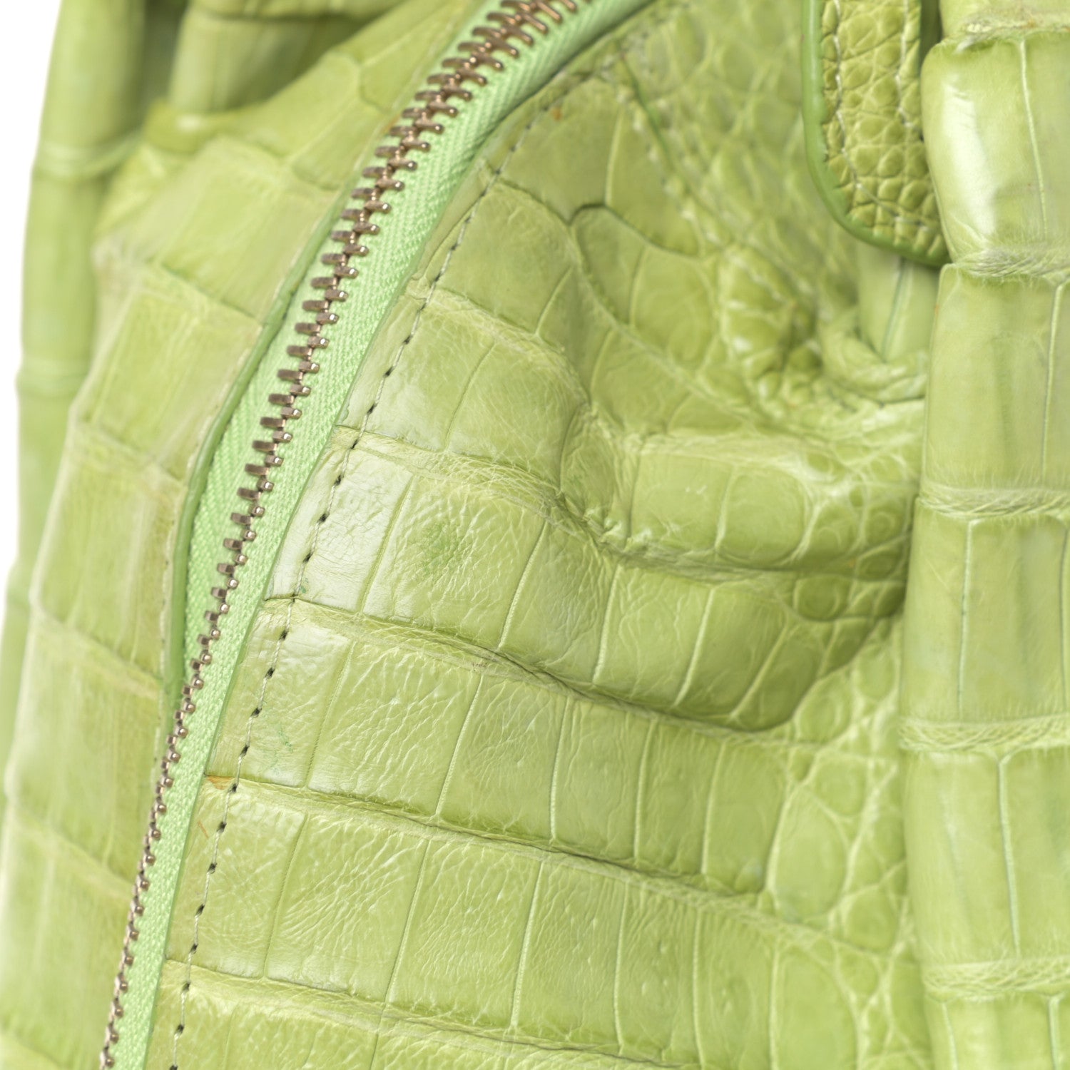 Nancy Gonzalez Crocodile Tote Lime 7 of 10