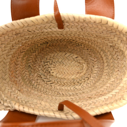 Chloe Raffia Smooth Calfskin Small Sense Basket Caramel 5 of 13