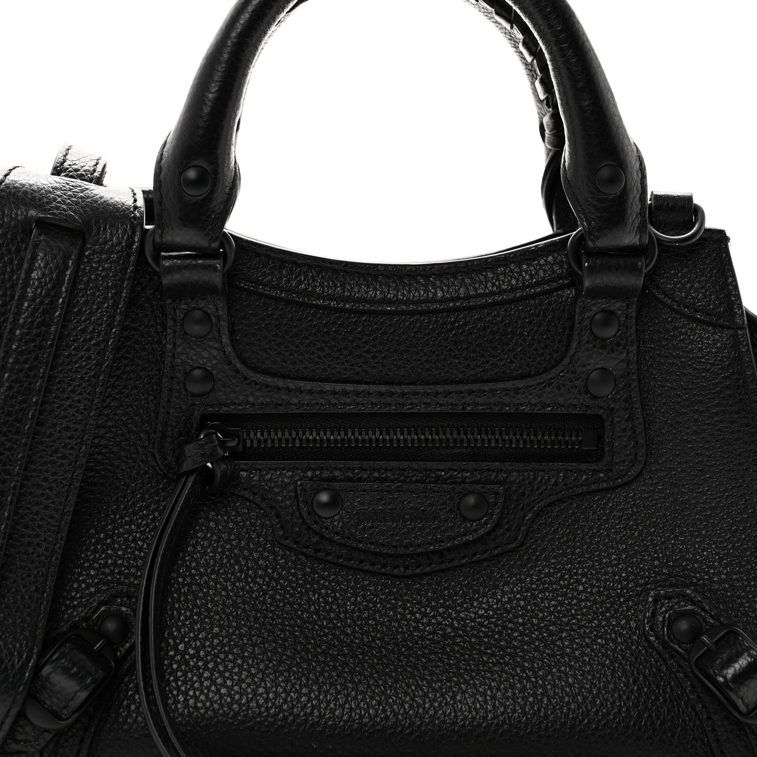Balenciaga Grained Calfskin Neo Classic Black Hardware Mini City Black 8 of 10