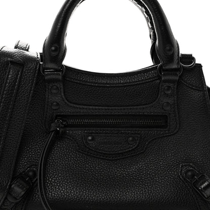 Balenciaga Grained Calfskin Neo Classic Black Hardware Mini City Black 8 of 10