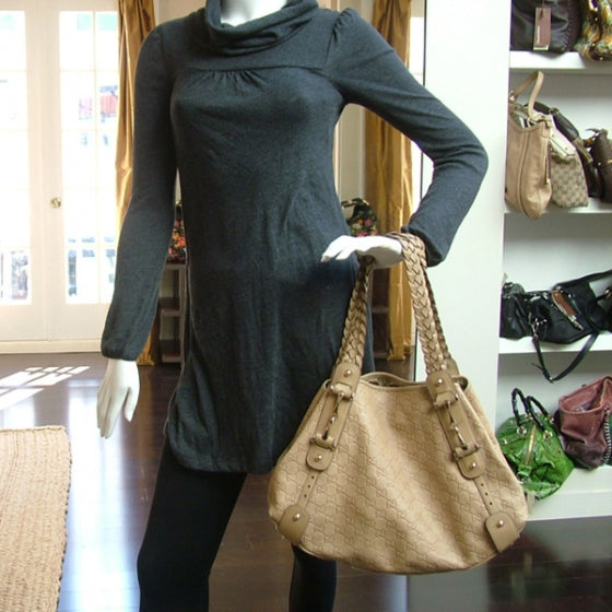 Gucci Guccissima GG Leather Pelham Tote Beige 2 of 10
