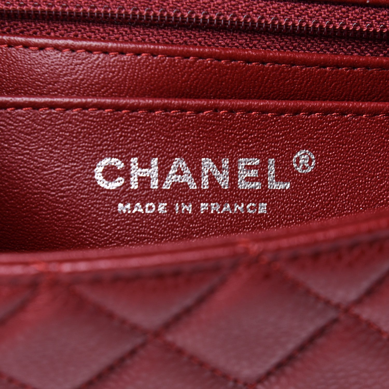 Chanel Caviar Quilted Mini Rectangular Flap Dark Red 6 of 11