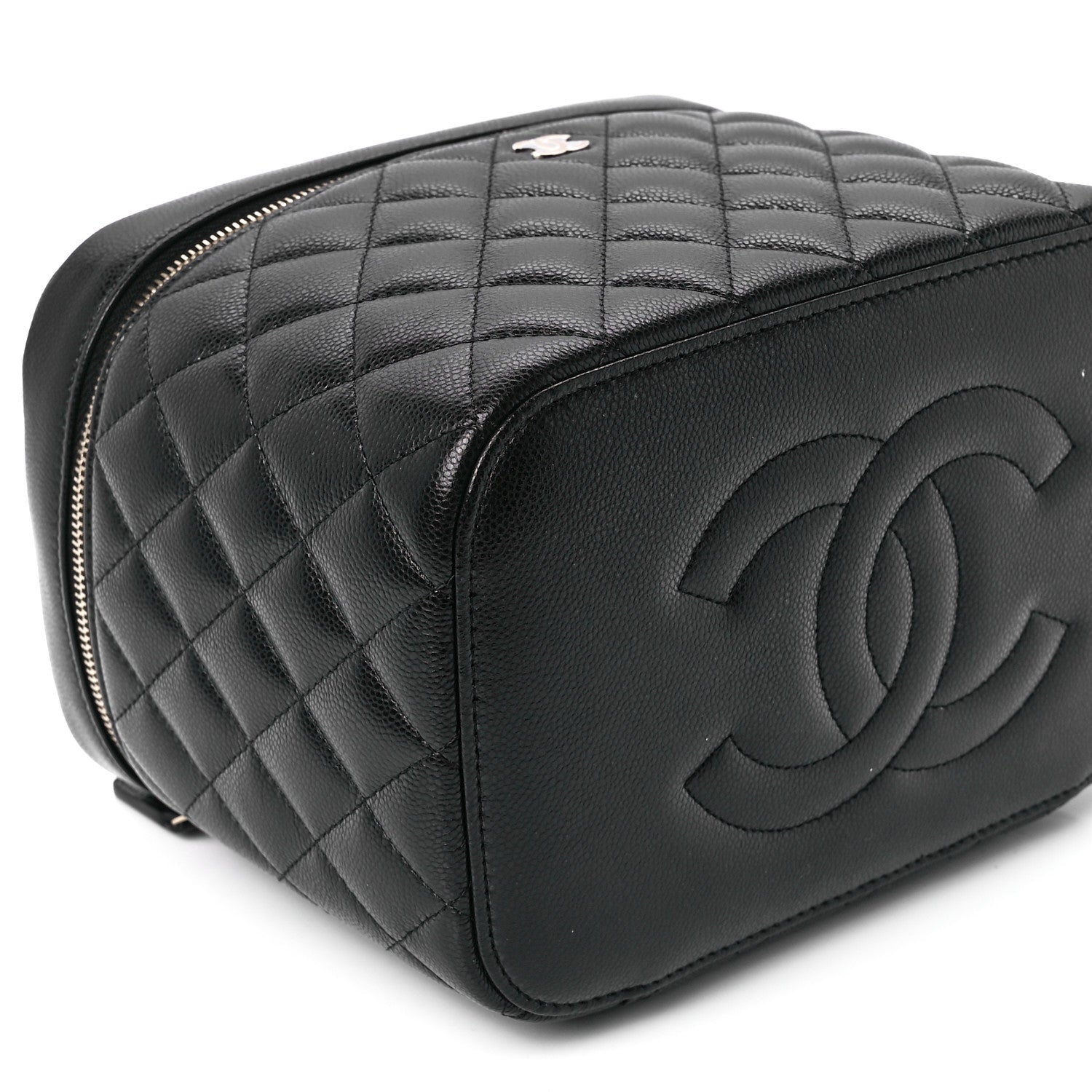 Chanel Caviar Quilted Large Vanity Pouch Black 11 of 13