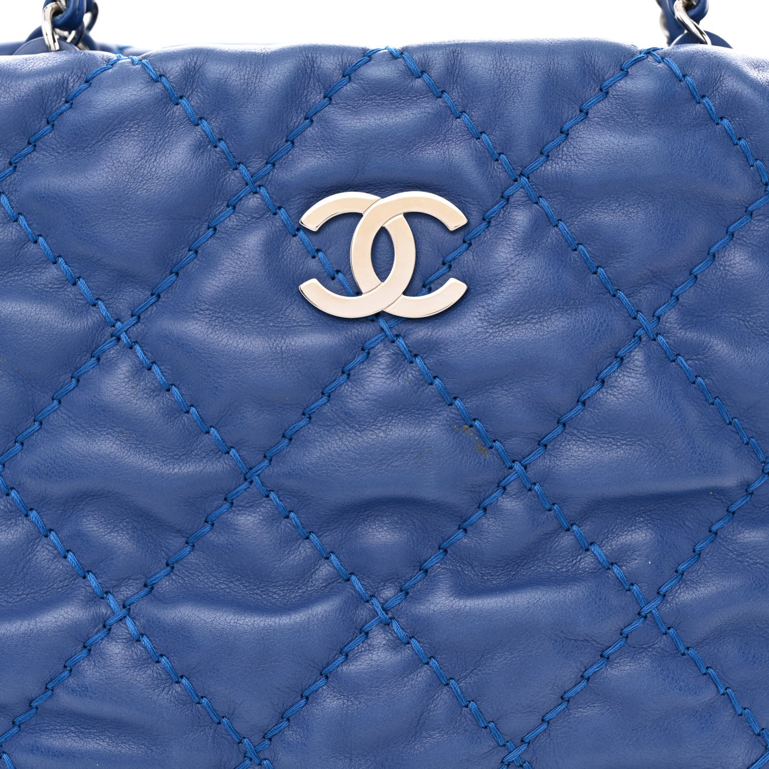 Chanel Calfskin Love Me Tender Small Tote Blue 10 of 14