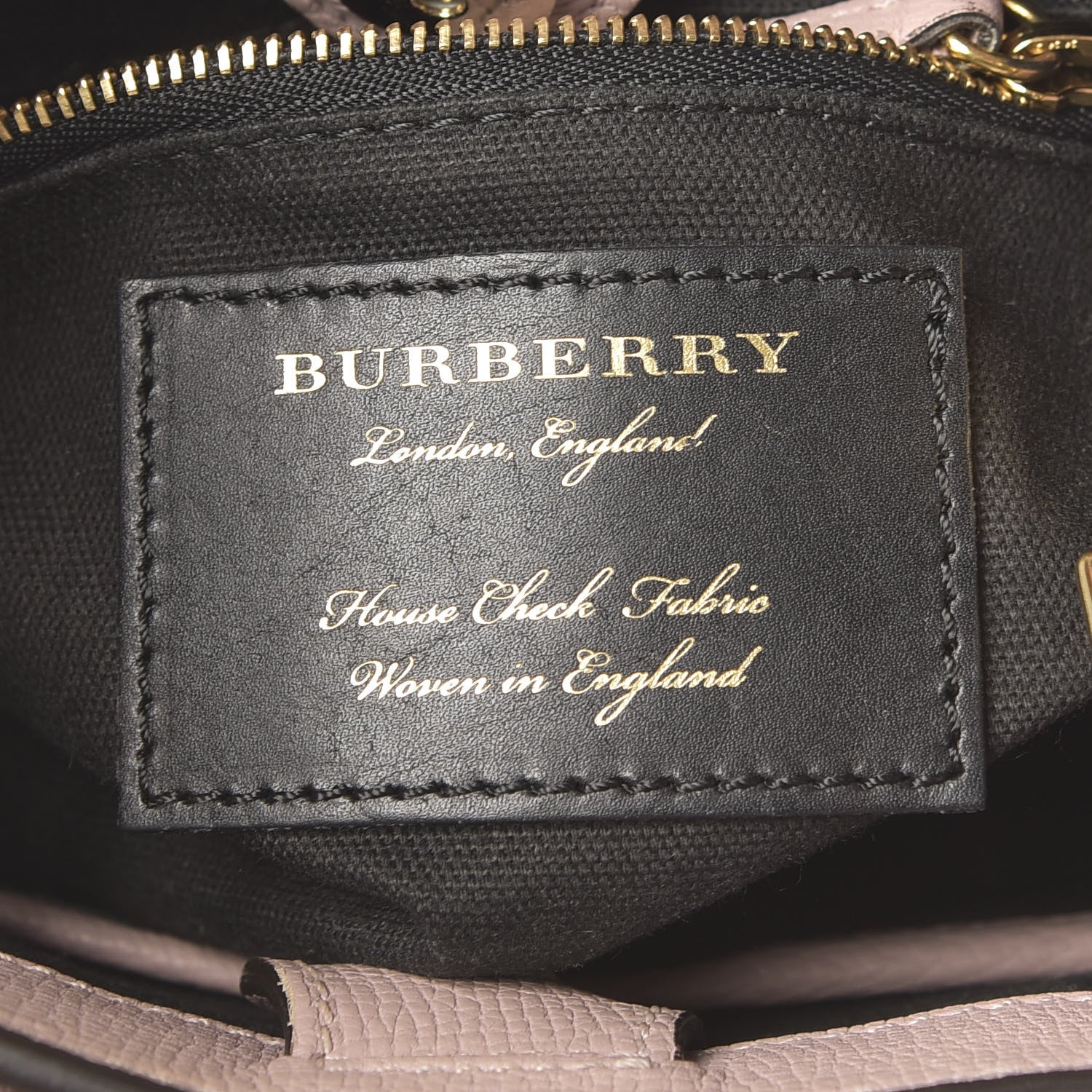 Burberry Grainy Calfskin House Check Small Banner Tote Pale Orchid 8 of 13