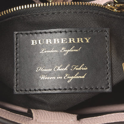 Burberry Grainy Calfskin House Check Small Banner Tote Pale Orchid 8 of 13