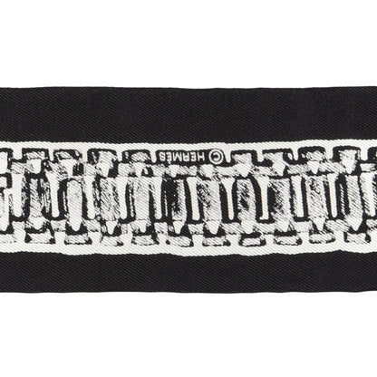Hermes Silk Le Tresor De Medor Twilly Black White 2 of 3