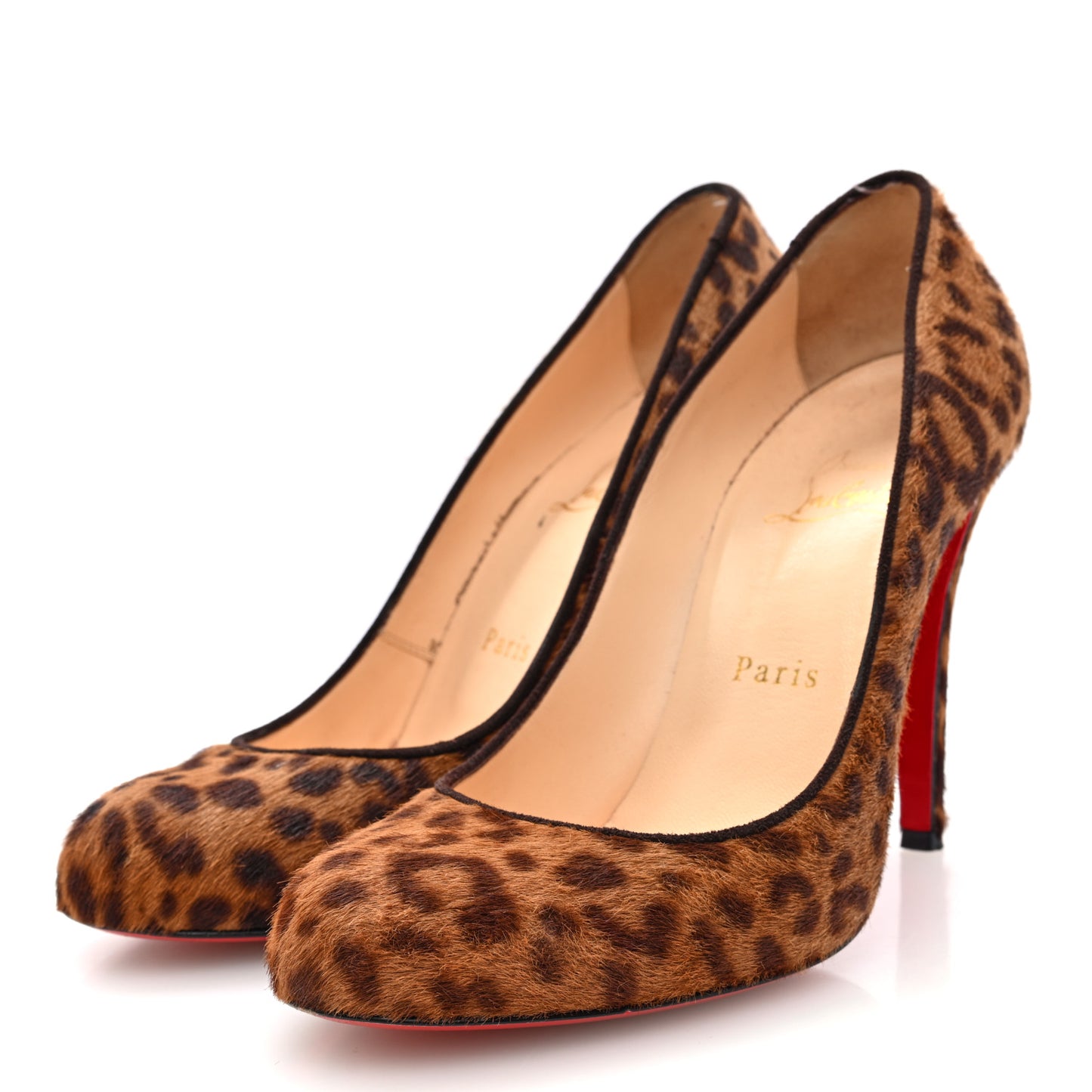 Pony Hair Mini Leopard Print Ron Ron 100 Pumps 37.5