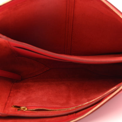 Celine Supple Natural Calfskin Tri-Fold Clutch Coquelicot 5 of 10