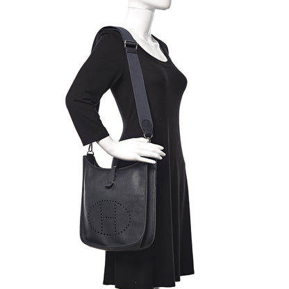 Hermes Epsom Evelyne III PM Bleu Indigo 2 of 10