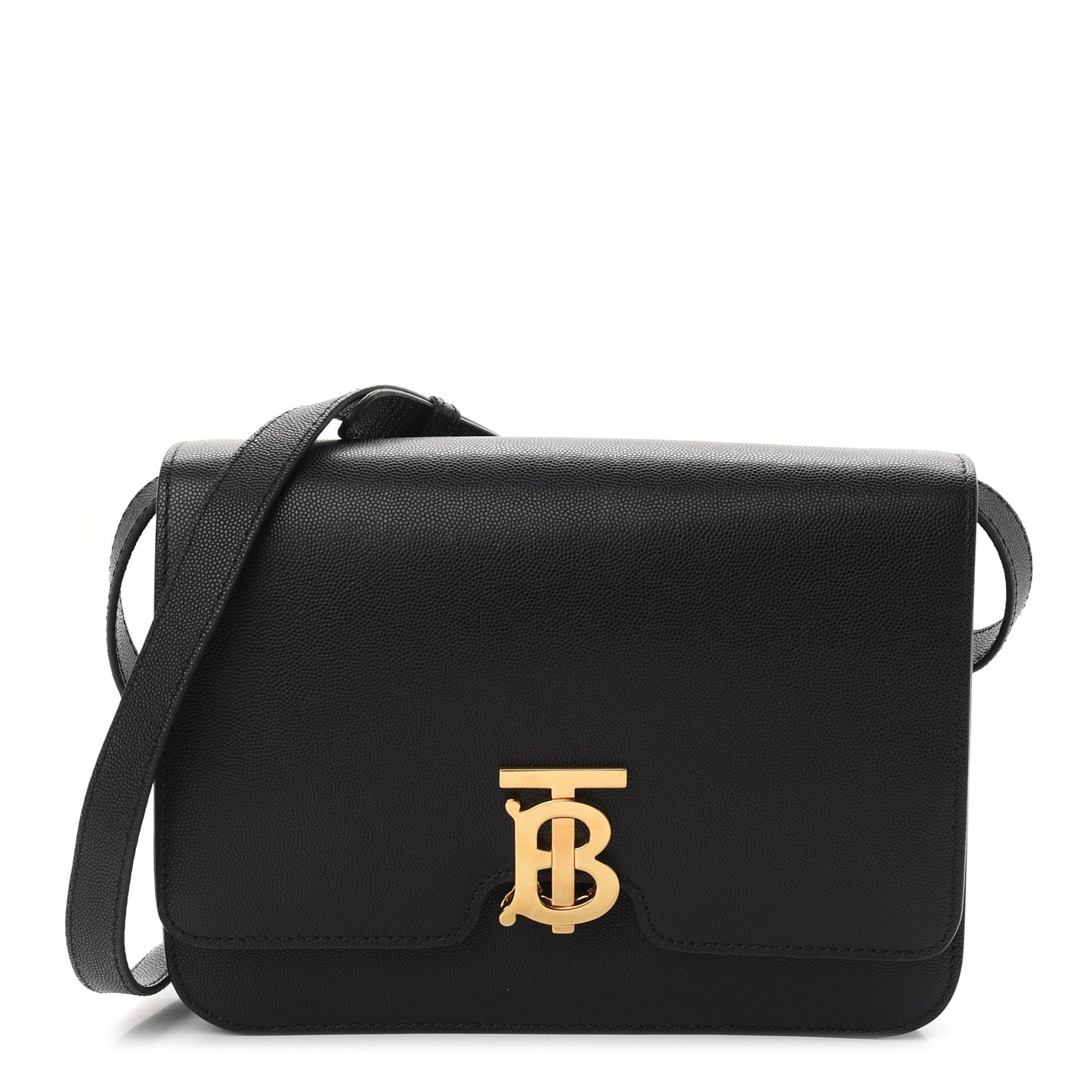 Grained Calfskin Medium TB Bag Black