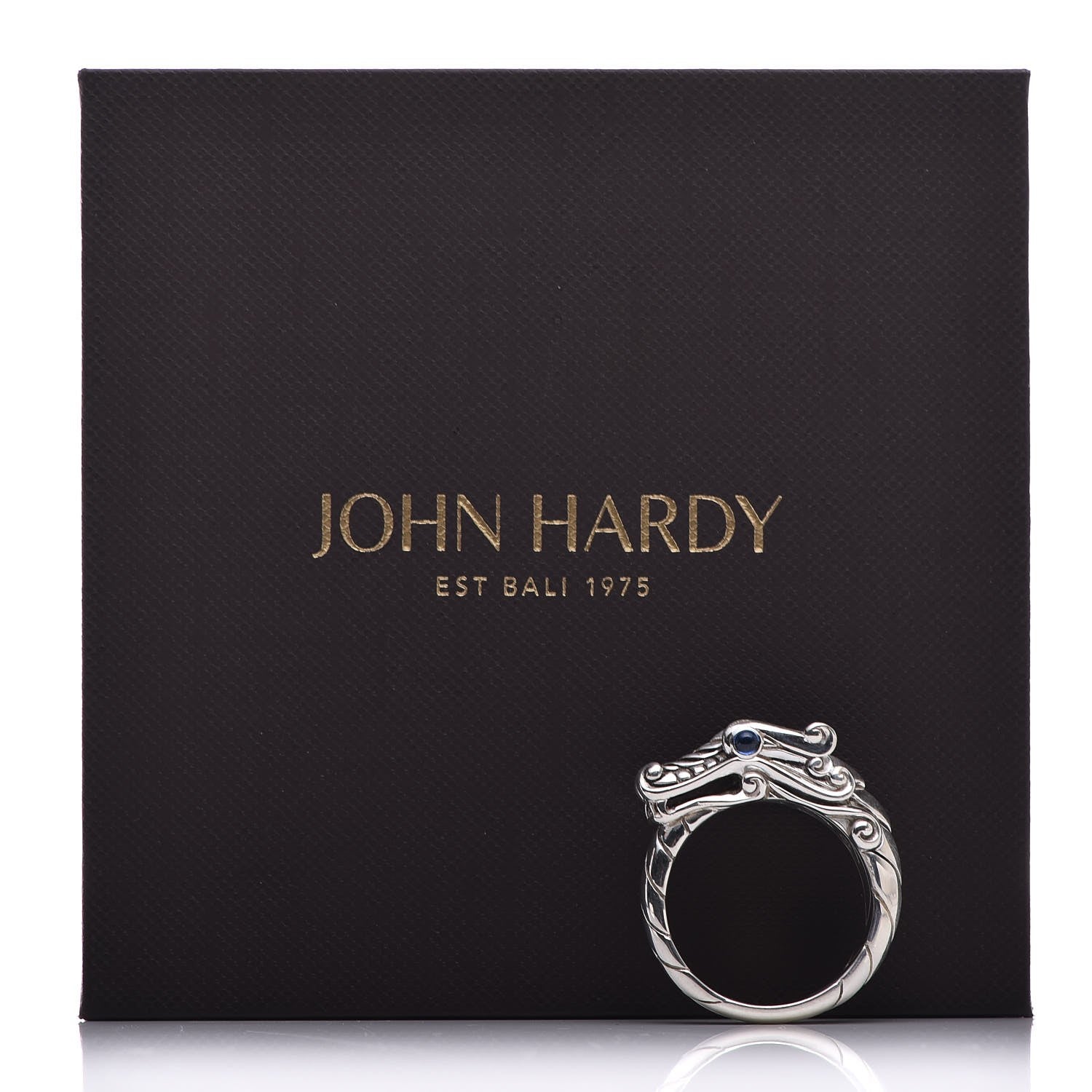 John Hardy Sterling Silver Sapphire Naga Dragon Head Ring 60 9 6 of 6