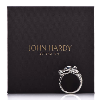 John Hardy Sterling Silver Sapphire Naga Dragon Head Ring 60 9 6 of 6