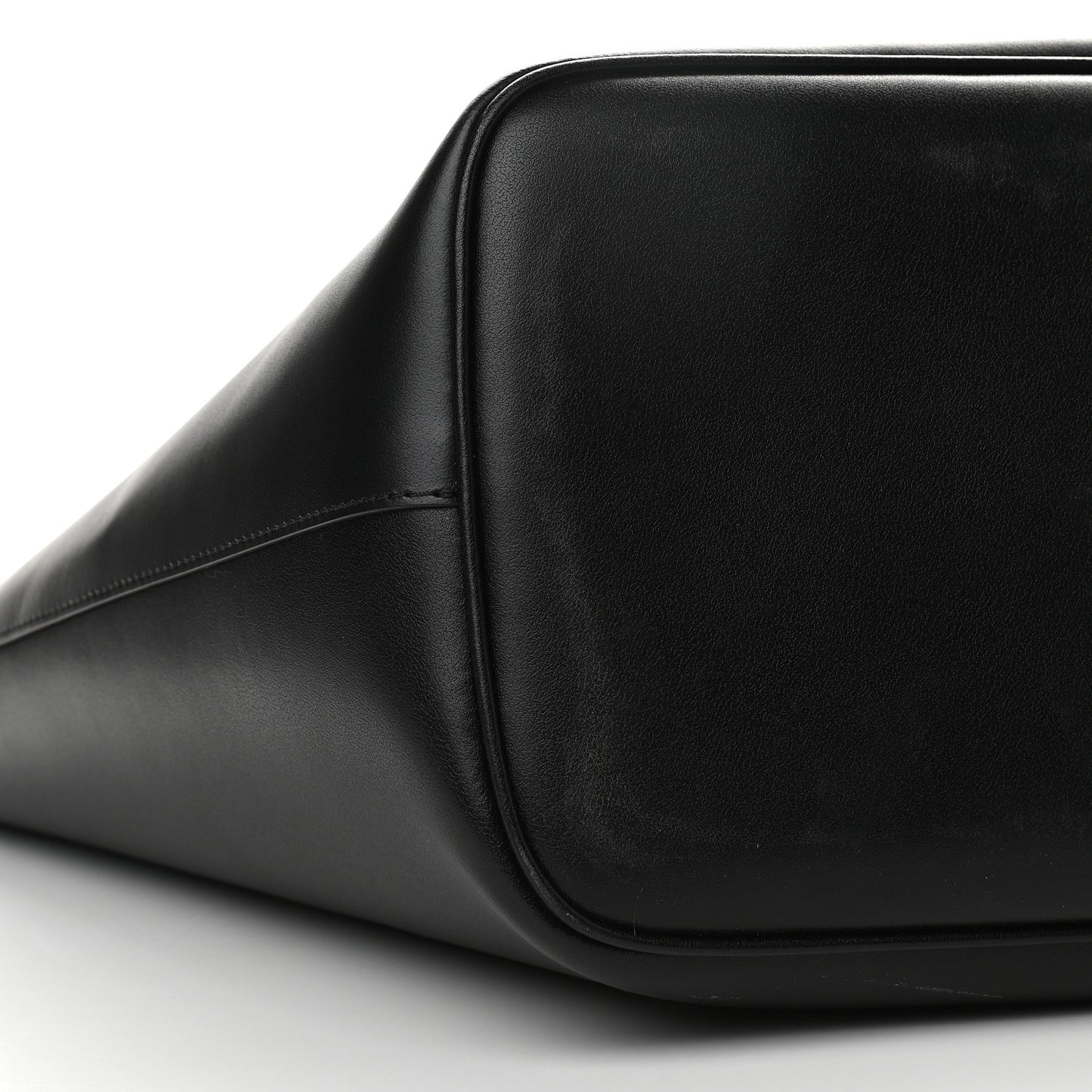 Smooth Calfskin Wing Logo Shopper Tote Black White