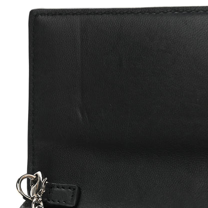 Alexander McQueen Pebbled Calfskin Skull Wallet on Chain Black 10 of 10