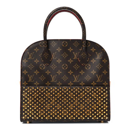 Louis Vuitton Monogram Calf Hair Spikes Iconoclasts Christian Louboutin Tote Red 1 of 18