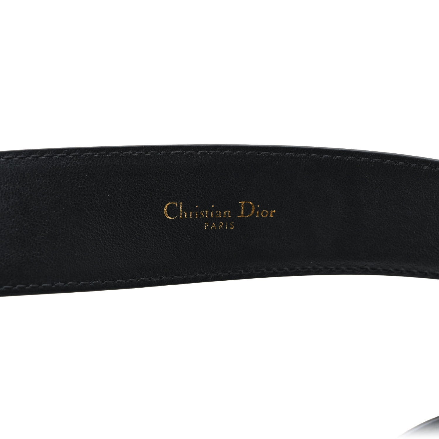 Christian Dior Calfskin Bobby CD Belt 85 90/36 Black 3 of 4