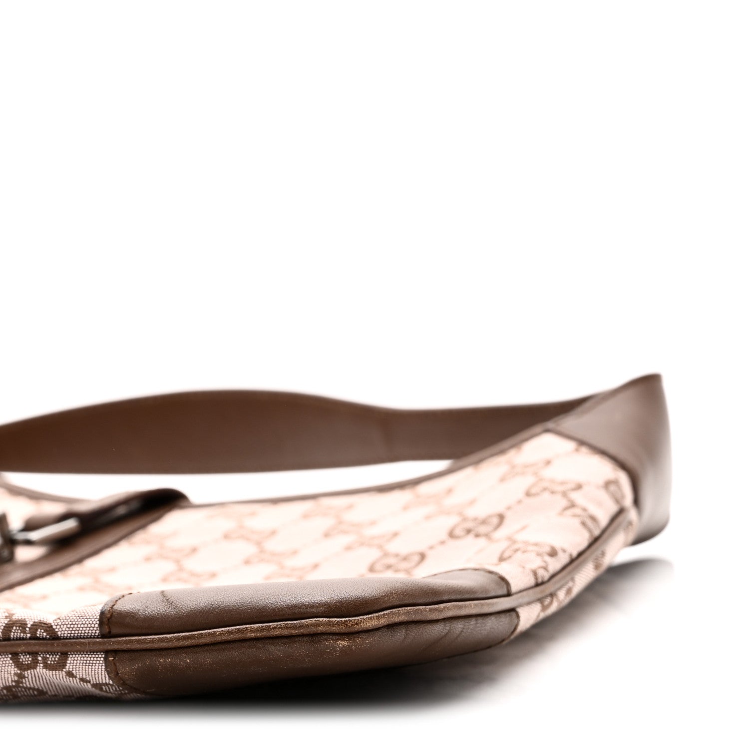 Gucci Monogram Lobster Clasp Jackie O Hobo Brown 10 of 10