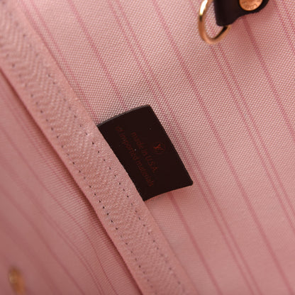 Louis Vuitton Damier Ebene Neo Neverfull MM Rose Ballerine 9 of 11