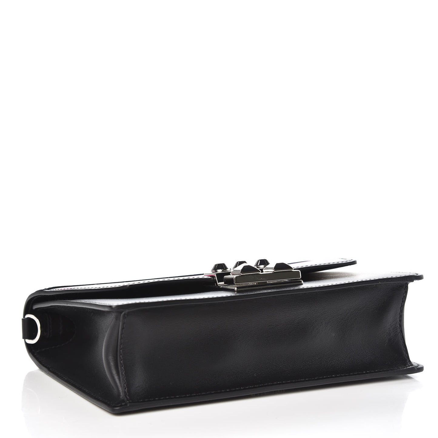 City Calfskin Saffiano Racing Logo Elektra Shoulder Bag Fuxia Black