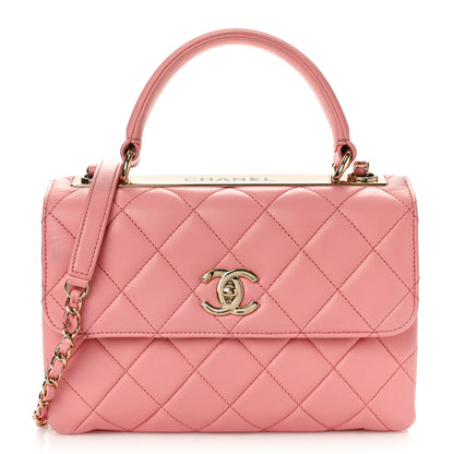 Chanel Lambskin Quilted Small Trendy CC Flap Dual Handle Bag Light Pink 1 of 9