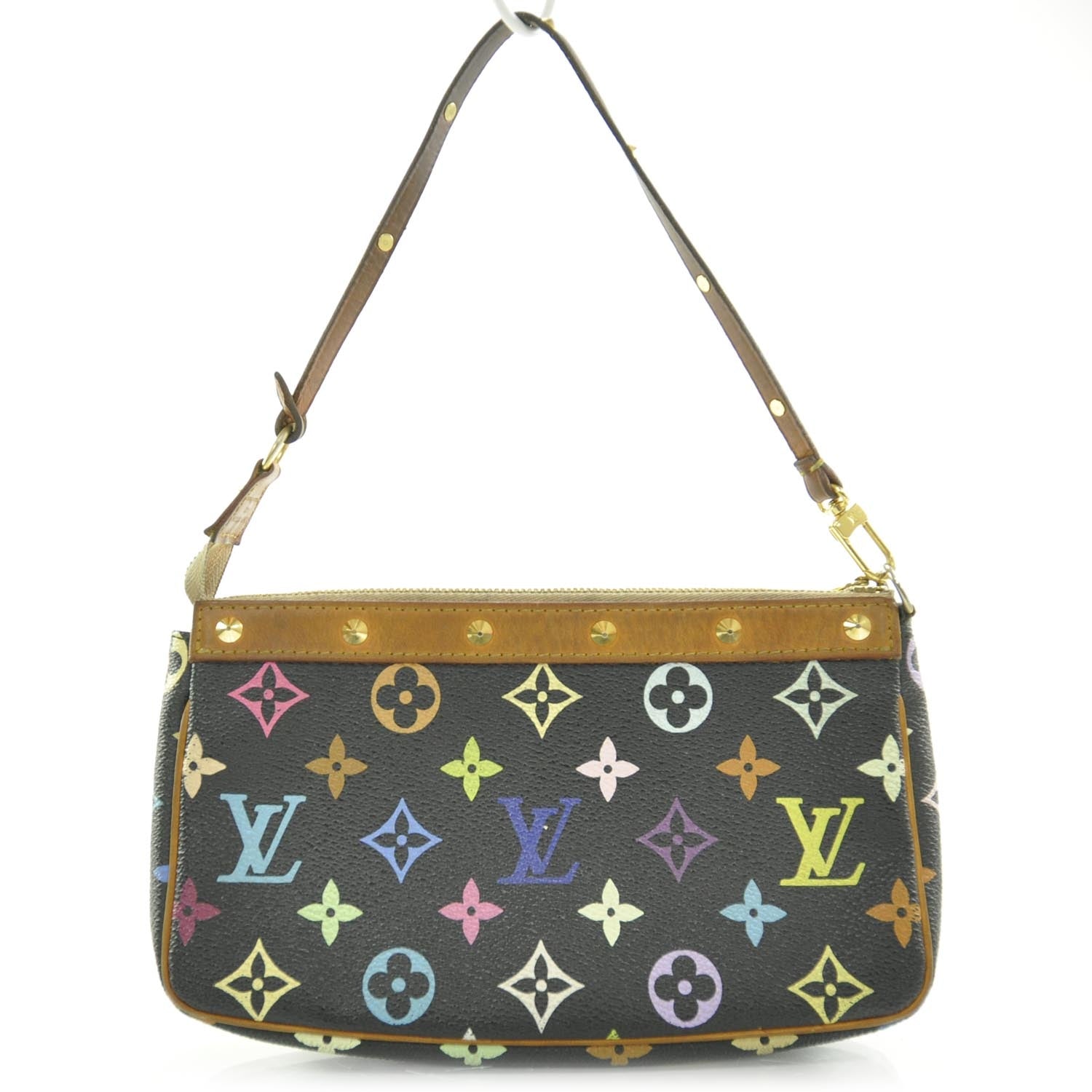 Louis Vuitton Monogram Multicolor Pochette Accessories Black 4 of 8